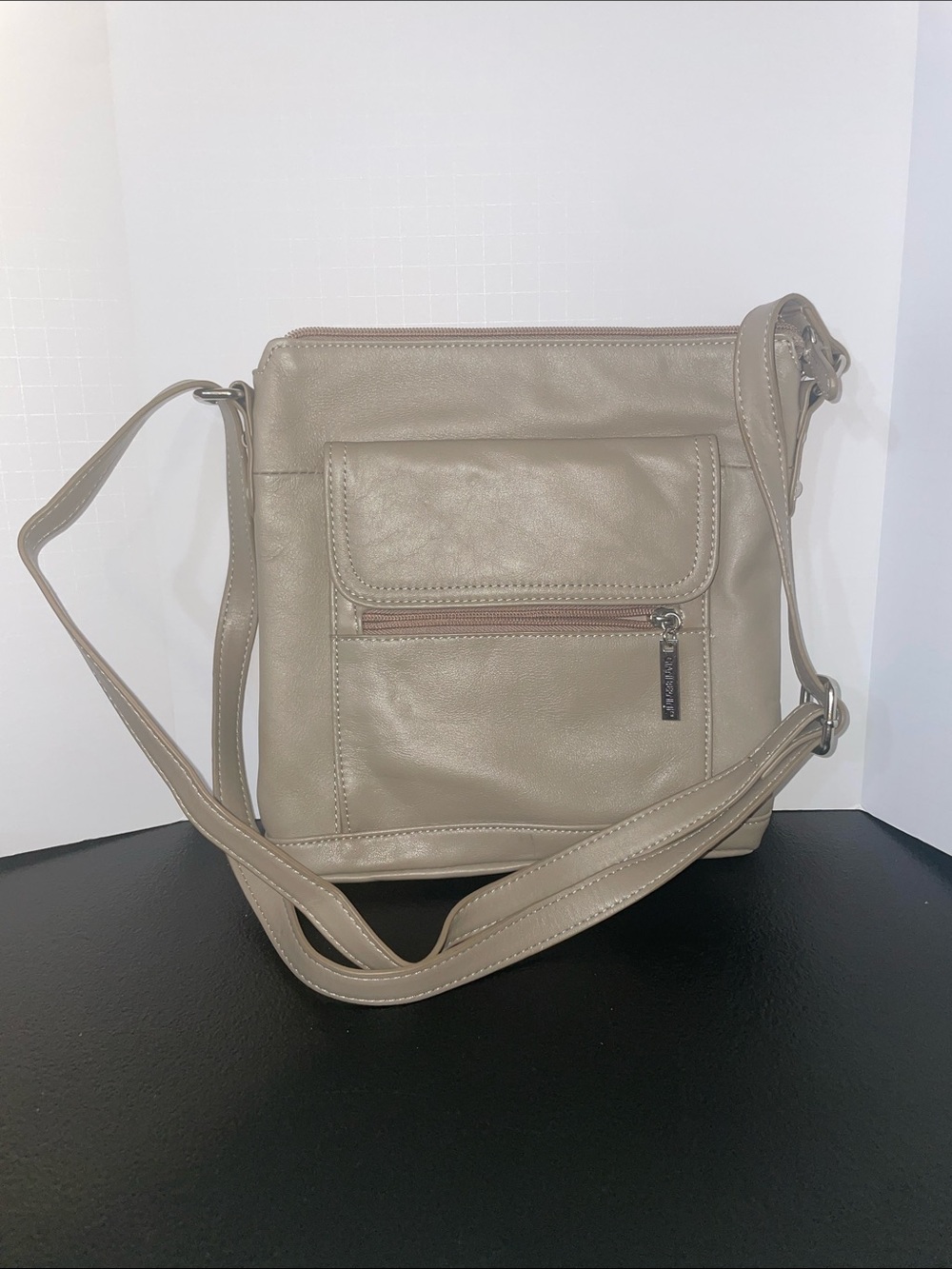Giani Bernini Taupe Crossbody Organizer Bag